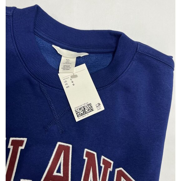 H&M Text Motif Sweatshirt in Blue Milano - Picture 5 of 5